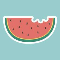 watermeloen icoon ontwerp vector illustratie vlak stijl voor zomer thema ontwerp element en concept