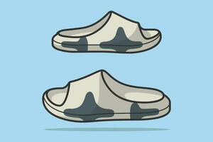 paar- van mannen schoenen slippers schoenen vector illustratie. schoonheid mode voorwerpen icoon concept. kleurrijk omdraaien flop slippers schoenen vector ontwerp.