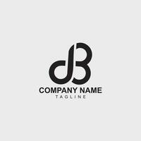 elegant bb brief gekoppeld monogram logo ontwerp vector