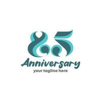 aantal 85 logo icoon ontwerp, 85ste verjaardag logo nummer, verjaardag 85 vector