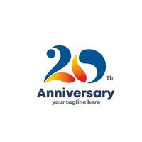 vector 20 th verjaardag logo ontwerp inspiratie