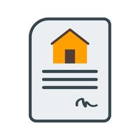 Huis contract vector pictogram