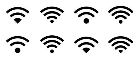 internet symbolen Wifi icoon set. vector geïsoleerd Aan wit achtergrond. ontwerp voor app, web.