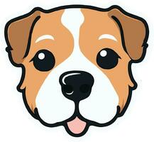 schattig hond sticker voor reclame gebruik vector