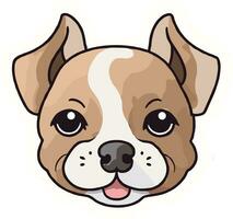 schattig hond sticker voor reclame gebruik vector