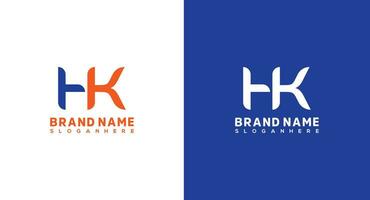 eerste brief hk logo ontwerp sjabloon, grafisch alfabet symbool voor zakelijke bedrijf identiteit vector