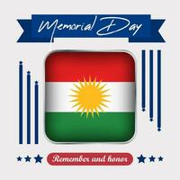 Irak Koerdistan gedenkteken dag vector illustratie