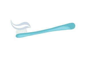 tandheelkundig concept. tandenborstel met tandpasta geïsoleerd. vlak ontwerp, zorg Gezondheid, hygiëne gezond,vector illustratie eps 8 vector