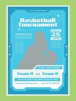 basketbal toernooi flyer vector