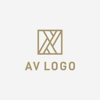 luxe av monogram logo ontwerp vector