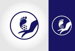 voet en voet zorg icoon logo , en enkel gezondheidszorg, vrij vector