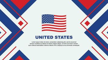 Verenigde staten vlag abstract achtergrond ontwerp sjabloon. Verenigde staten onafhankelijkheid dag banier behang vector illustratie. Verenigde staten illustratie