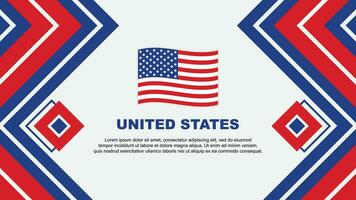 Verenigde staten vlag abstract achtergrond ontwerp sjabloon. Verenigde staten onafhankelijkheid dag banier behang vector illustratie. Verenigde staten ontwerp