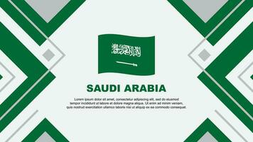 saudi Arabië vlag abstract achtergrond ontwerp sjabloon. saudi Arabië onafhankelijkheid dag banier behang vector illustratie. saudi Arabië illustratie