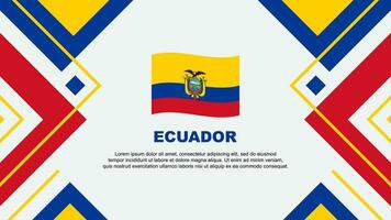 Ecuador vlag abstract achtergrond ontwerp sjabloon. Ecuador onafhankelijkheid dag banier behang vector illustratie. Ecuador illustratie