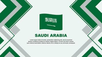 saudi Arabië vlag abstract achtergrond ontwerp sjabloon. saudi Arabië onafhankelijkheid dag banier behang vector illustratie. saudi Arabië banier