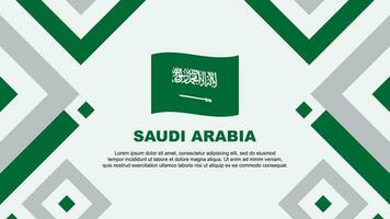 saudi Arabië vlag abstract achtergrond ontwerp sjabloon. saudi Arabië onafhankelijkheid dag banier behang vector illustratie. saudi Arabië sjabloon