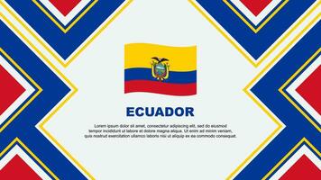 Ecuador vlag abstract achtergrond ontwerp sjabloon. Ecuador onafhankelijkheid dag banier behang vector illustratie. Ecuador vector