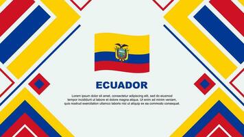 Ecuador vlag abstract achtergrond ontwerp sjabloon. Ecuador onafhankelijkheid dag banier behang vector illustratie. Ecuador vlag