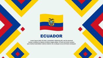 Ecuador vlag abstract achtergrond ontwerp sjabloon. Ecuador onafhankelijkheid dag banier behang vector illustratie. Ecuador sjabloon