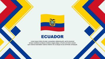 Ecuador vlag abstract achtergrond ontwerp sjabloon. Ecuador onafhankelijkheid dag banier behang vector illustratie. Ecuador banier