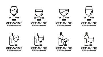wijn logo reeks ontwerp vector illustratie