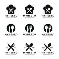 restaurant logo reeks ontwerp vector illustratie