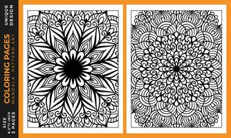 volwassen mandala kleur Pagina's bundel reeks voor kleur interieurs vector