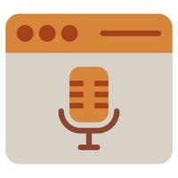 podcast browser icoon illustratie vector