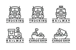 vervoer logo reeks ontwerp vector illustratie
