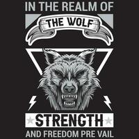 wolf t-shirt ontwerp vector