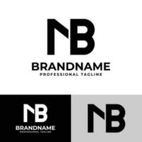 brief nb monogram logo, geschikt voor ieder bedrijf met nb of miljard initialen. vector