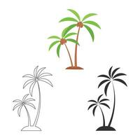 kokosnoot boom vector, kokosnoot boom illustraties, kokosnoot boom klem kunst, kokosnoot plant, fabriek silhouet, boom vector, silhouet, schets vector, zomer, zomer elementen, palm boom, zomer vakantie vector