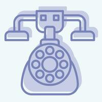 icoon telefoon. verwant naar wijnoogst decoratie symbool. twee toon stijl. gemakkelijk ontwerp bewerkbaar. gemakkelijk illustratie vector