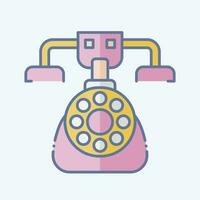 icoon telefoon. verwant naar wijnoogst decoratie symbool. tekening stijl. gemakkelijk ontwerp bewerkbaar. gemakkelijk illustratie vector