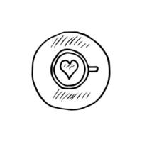 koffie doodle tekengebied vector