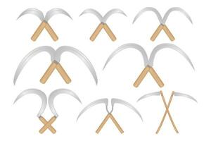 kruis sikkel silhouet, sikkel vector, kruis sikkel, sikkel silhouet, kruis sikkel vector, landbouw elementen, landbouw apparatuur, landbouw hulpmiddel, landbouw gereedschap vector