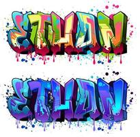 naamontwerp in graffiti-stijl - ethan vector