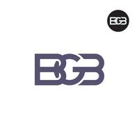 brief bgb monogram logo ontwerp vector