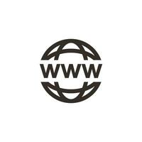 gemakkelijk vlak zwart website icoon illustratie ontwerp, silhouet internet symbool met geschetst stijl sjabloon vector