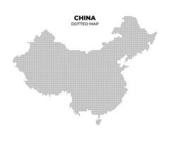 zwart halftone stippel China kaart illustratie vector