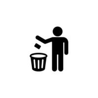 Doen niet afval teken illustratie, Doen niet afval icoon ontwerp vector