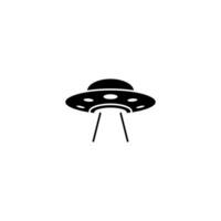 vlak ufo icoon illustratie ontwerp, gemakkelijk buitenaards wezen schip symbool vector