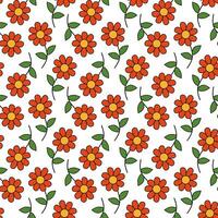 naadloos patroon met rood bloemen. voorjaar en zomer bloemen achtergrond. ontwerp voor behang, omhulsel papier, achtergrond, kleding stof. vector vlak illustratie.