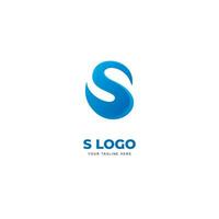 gemakkelijk vloeiende brief s logo ontwerp, modern blauw s symbool inspiratie vector