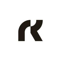 brief rk gemakkelijk meetkundig gekoppeld logo vector