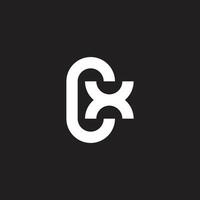 brief cx gemakkelijk meetkundig schoon logo vector