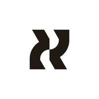 abstract brief xr gemakkelijk meetkundig logo vector