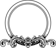 cirkel ornament kader vector illustratie