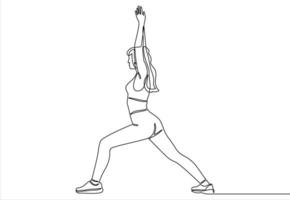 Dames geschiktheid yoga concept vector Gezondheid illustratie